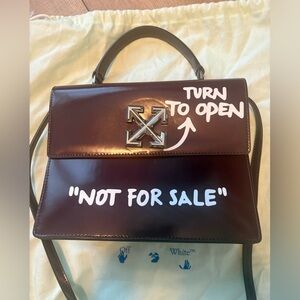 Off-White Dark Red Bag with White Graphics